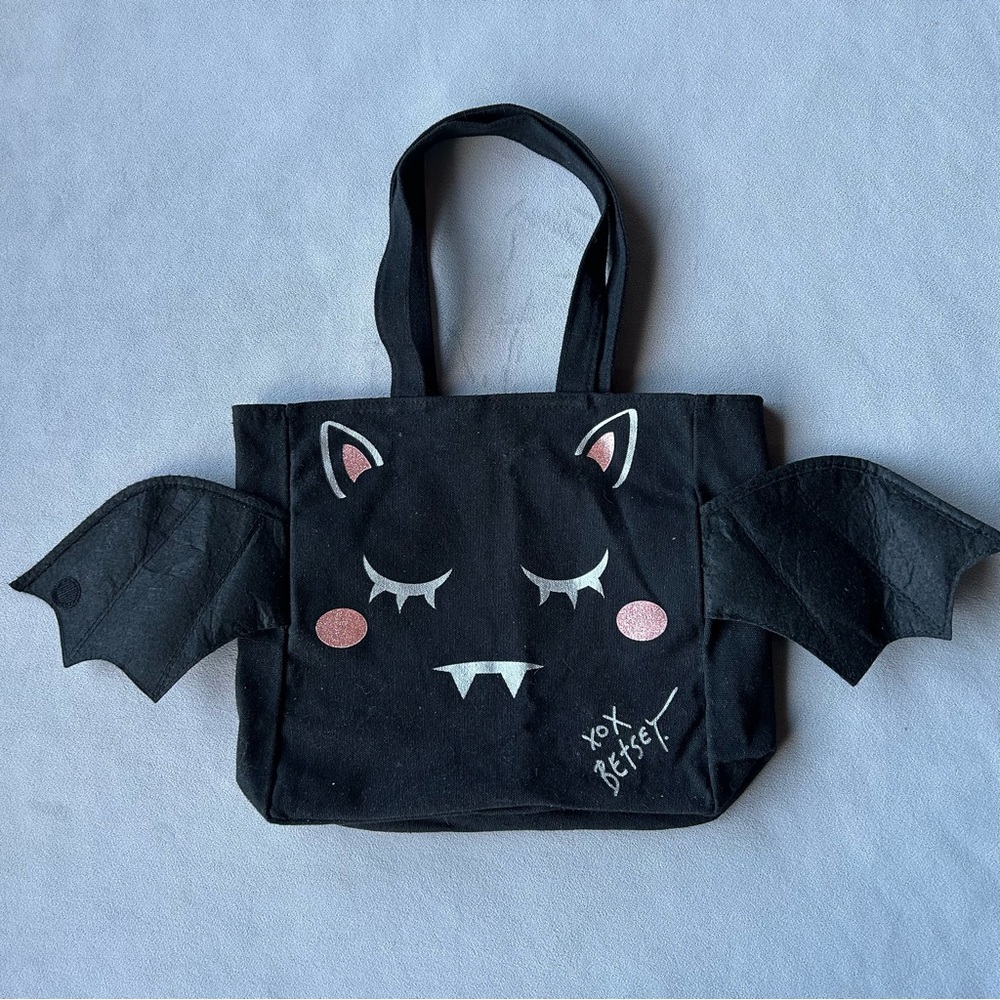 Betsey Johnson ~ Bat Wings ~ 100% Cotton Tote ~ New!